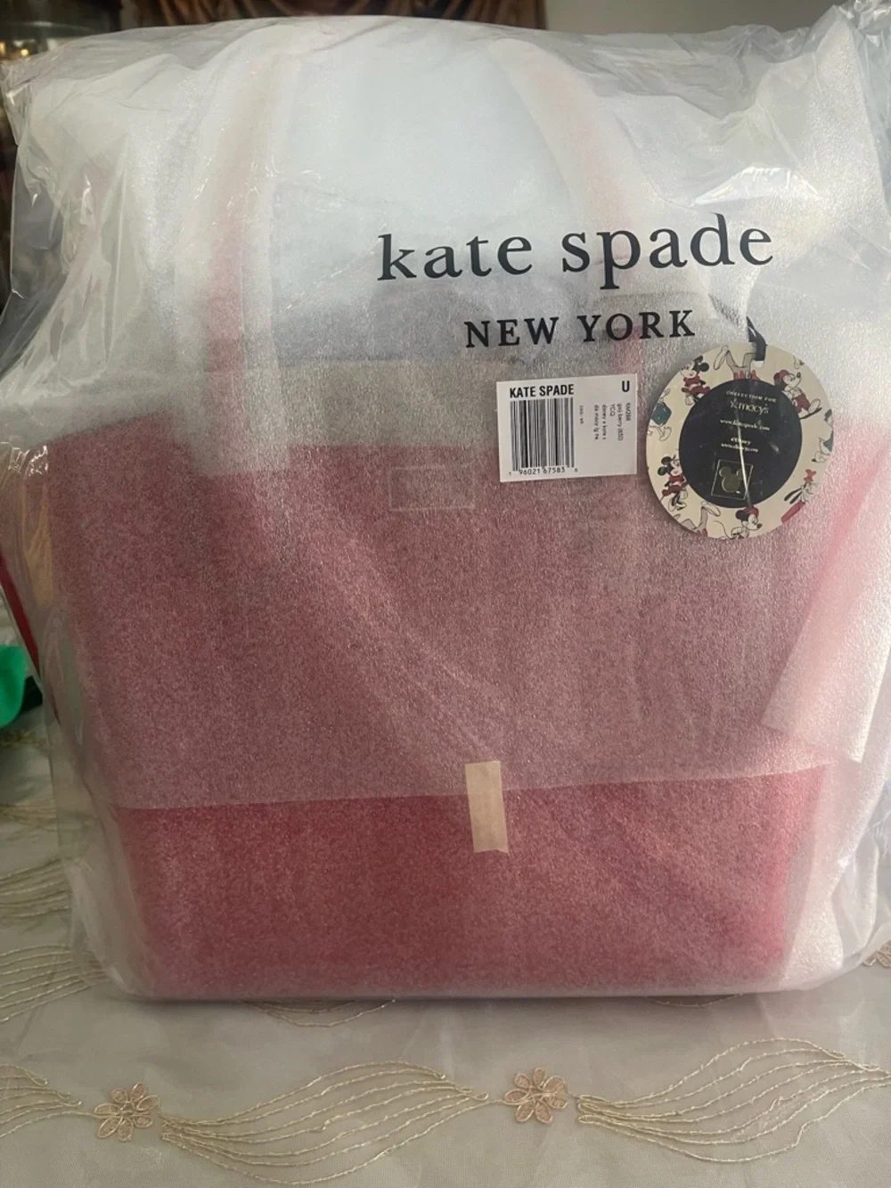 NWT Kate spade NY collection Disney top handle leather tote red large bag